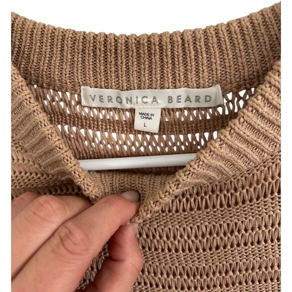 Veronica Beard Brown and Cream Knit Blouse - Picture 4 of 14